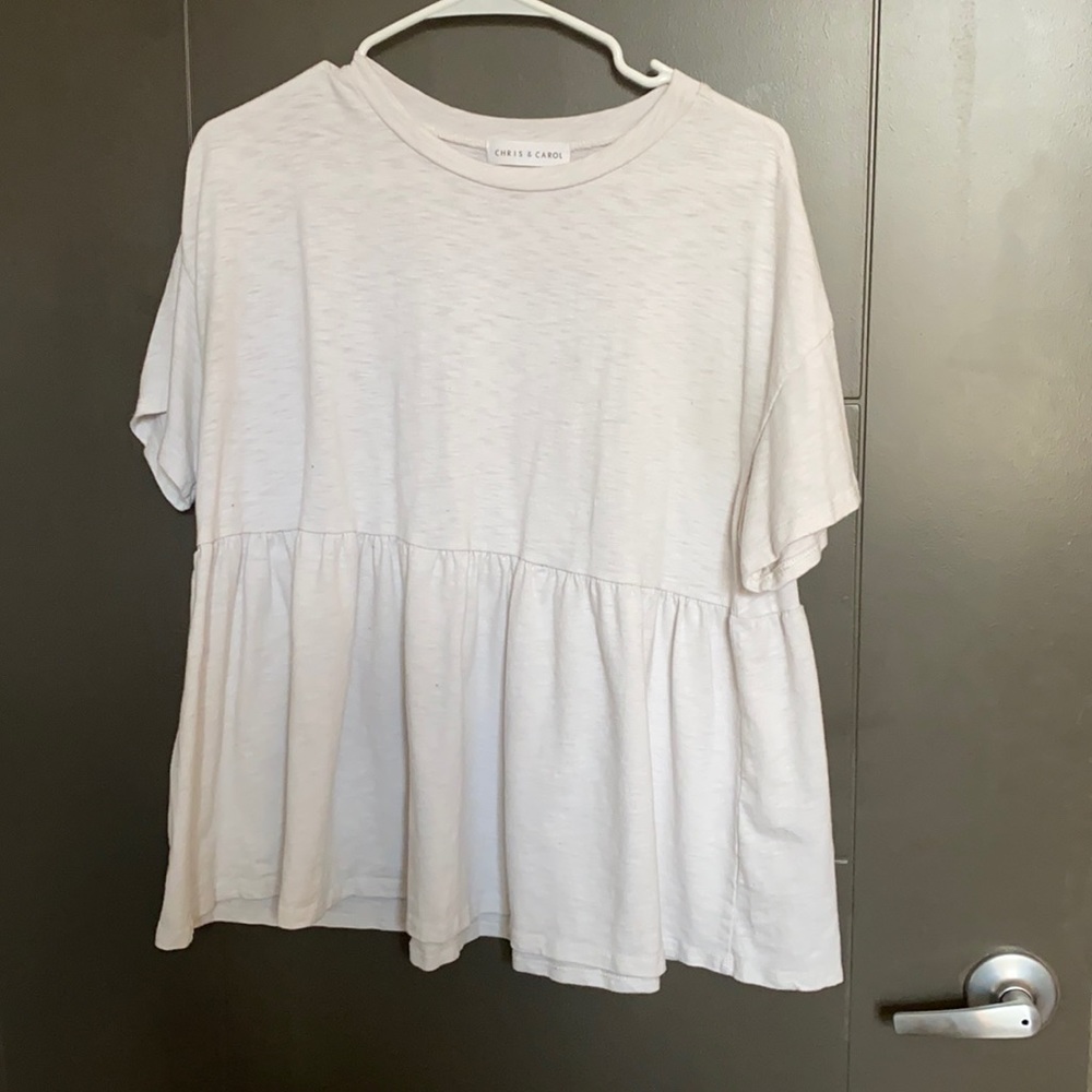 Clad & Cloth Peplum Top Small